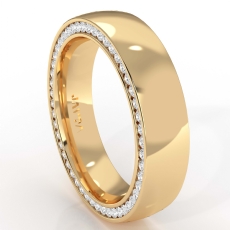 Duel Sided Diamond Eternity Men's Wedding Band in 14k Gold Yellow  T.W. (1.1Ct. tw.)