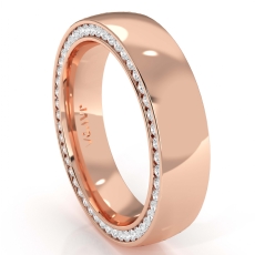 Duel Sided Diamond Eternity Men's Wedding Band in 14k Rose Gold  T.W. (1.1Ct. tw.)