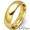 Solid 18k Gold Yellow Plain Dome Wedding Band Men Comfort Ring 6mm 8.8g 5-5.75 Sz
