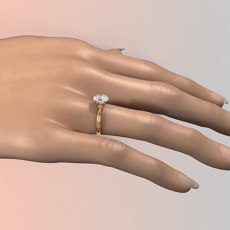  diamond Ring 18k Gold Yellow