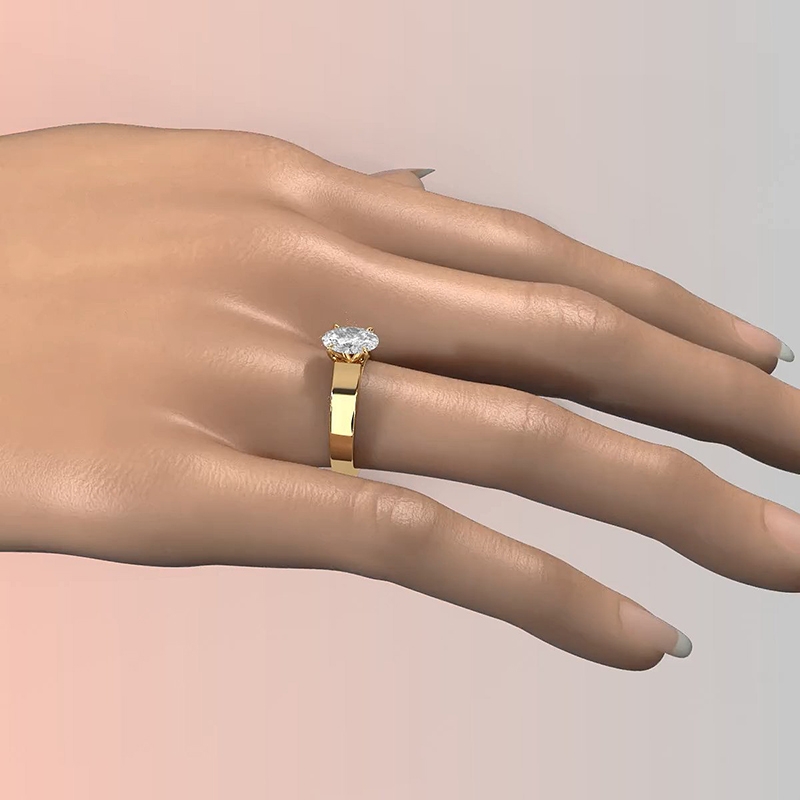  diamond Ring 18k Gold Yellow