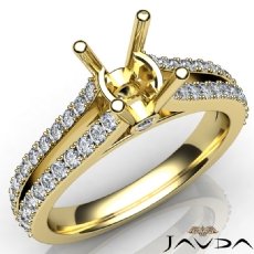 Diamond Engagement Split Shank Setting Round Semi Mount Ring 18k Gold Yellow  (0.65Ct. tw.)
