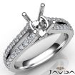 Diamond Engagement Split Shank Setting Round Semi Mount Ring 18k White Gold 0.65Ct - javda.com 