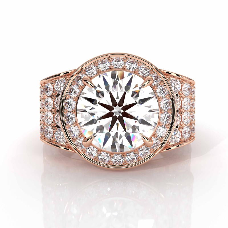  diamond Ring 14k Rose Gold