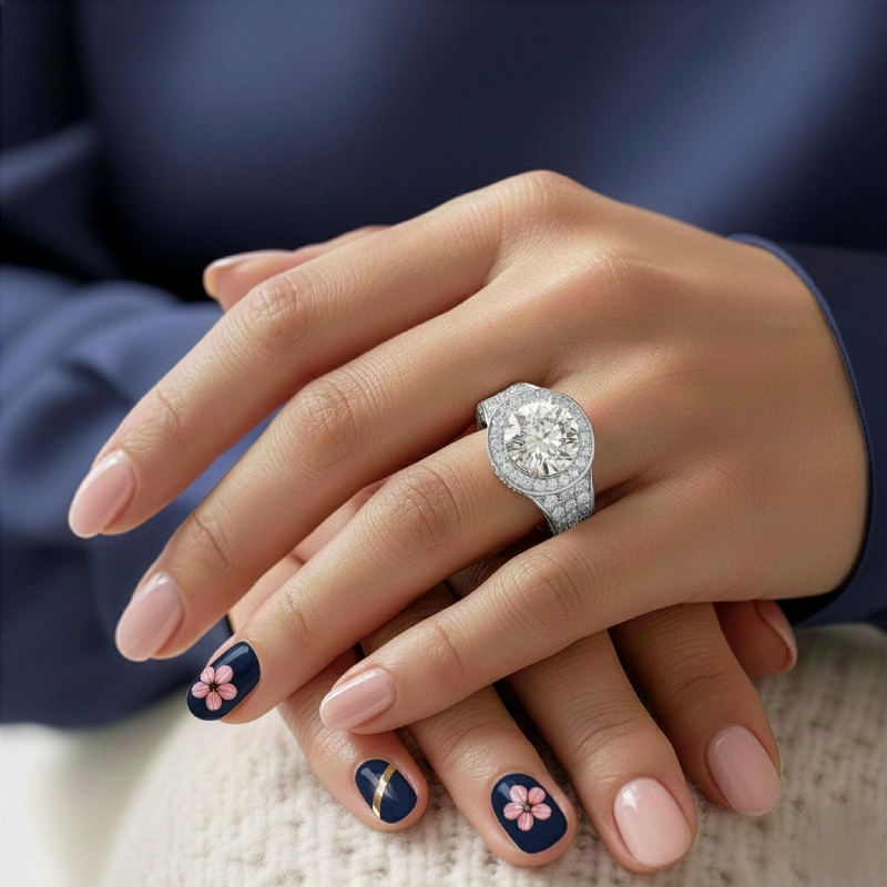  diamond Ring 14k Gold White