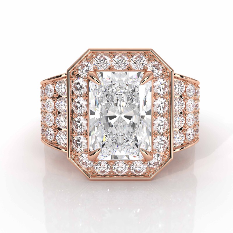  diamond Ring 14k Rose Gold