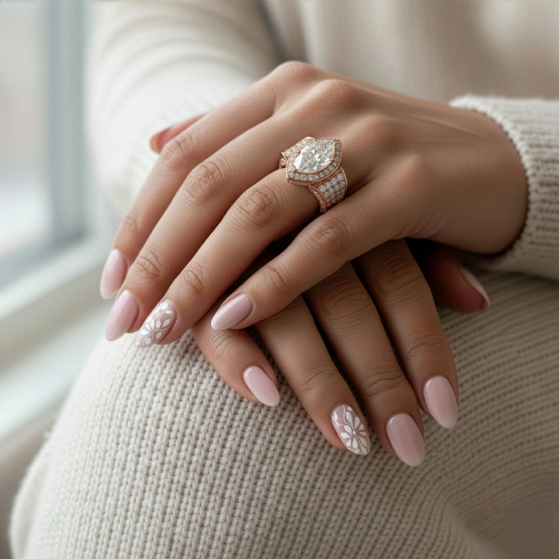  diamond Ring 14k Rose Gold