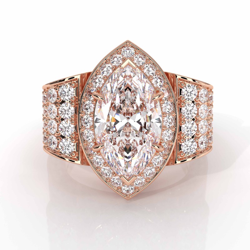  diamond Ring 18k Rose Gold