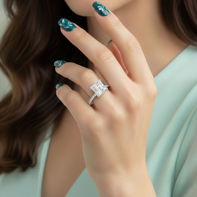  diamond Ring 14k Gold White