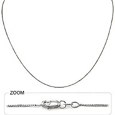 14k White Gold Box Chain (0.7mm,16