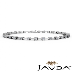 Prong Set Round Diamond Line Bracelet 2.4mm Width 7 Inch Length 1.80Ct 14k Gold