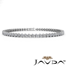 2.49Ct Round Diamond Tennis Bracelet 4.1mm Width 7 Inches Length 14k White Gold