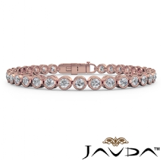 Round Diamond Tennis Bracelet 3.3mm width 7.5 Inches Length 14k Rose Gold (3.16Ct. tw.)