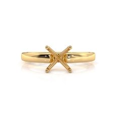 6g Diamond Classic Solitaire Engagement Ring Setting 18k Gold Yellow 3mm Semi Mount