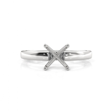 5g Diamond Solitaire Engagement Ring Setting 14k White Gold 3mm Semi Mount