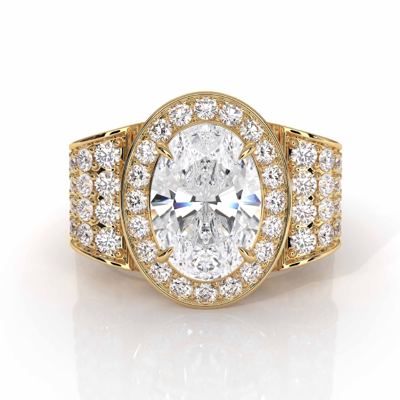  diamond Ring 18k Gold Yellow