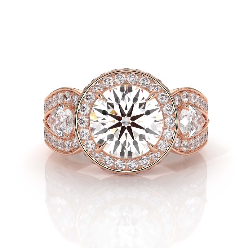  diamond Ring 18k Rose Gold