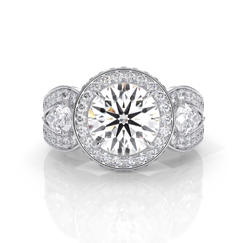  diamond Ring 14k Gold White