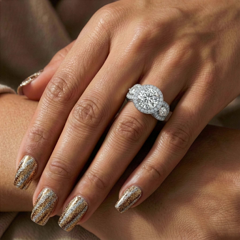  diamond Ring 14k Gold White