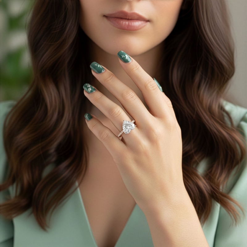  diamond Ring 14k Rose Gold