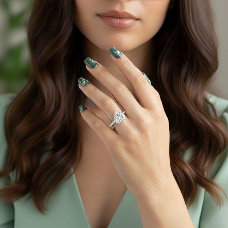  diamond Ring 14k Gold White