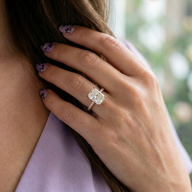  diamond Ring 14k Rose Gold