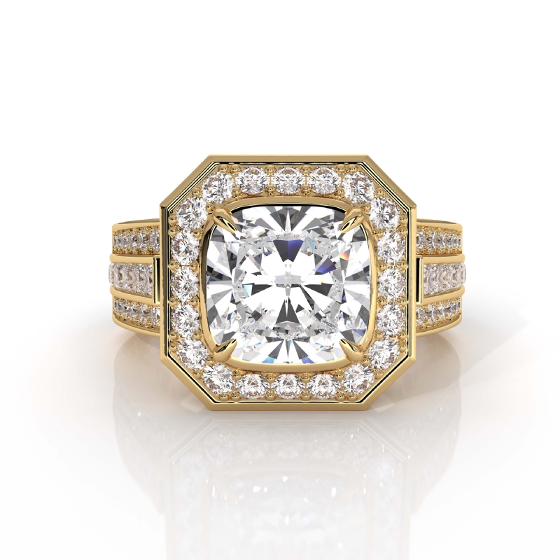  diamond Ring 18k Gold Yellow