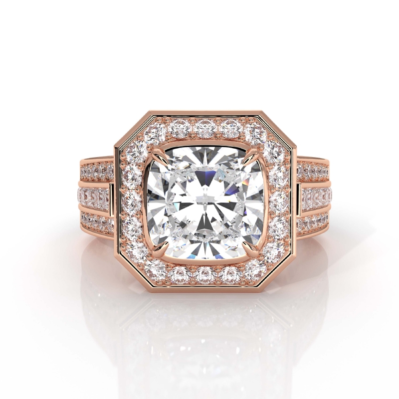  diamond Ring 18k Rose Gold