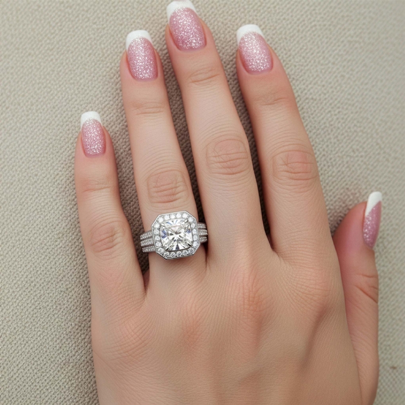  diamond Ring 14k Gold White