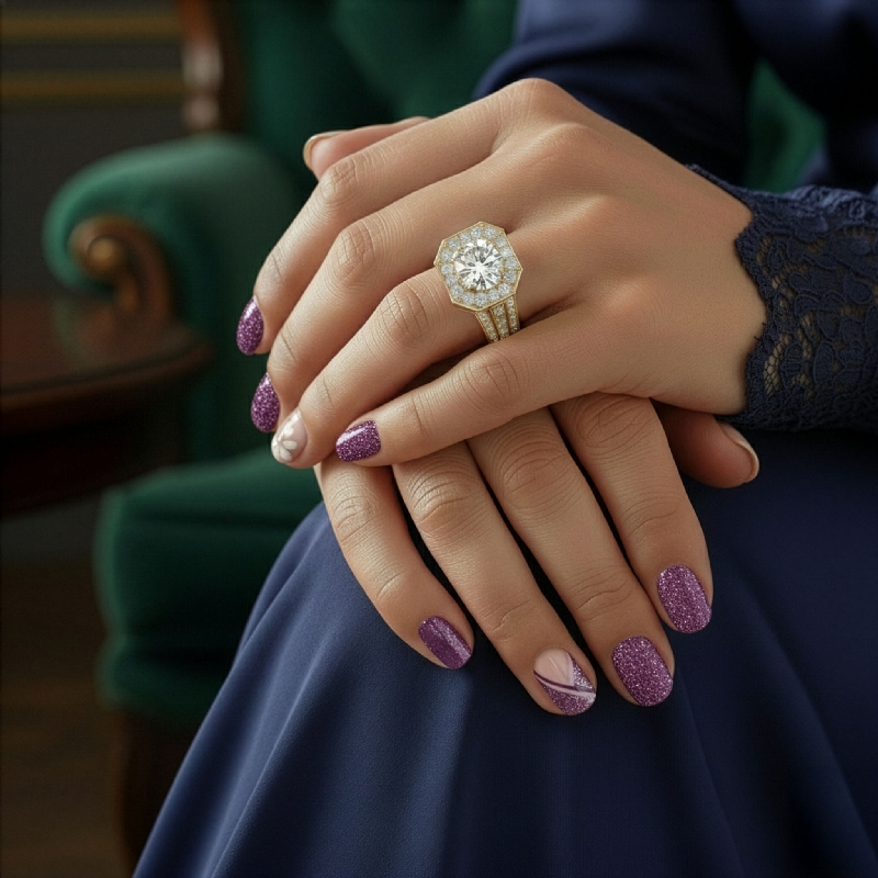  diamond Ring 18k Gold Yellow