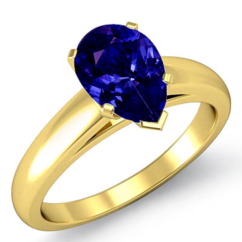  Pear diamond  Ring in 18k Gold Yellow