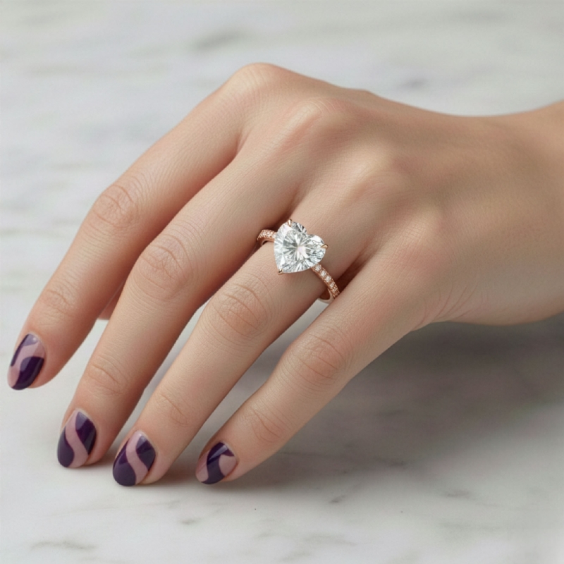  diamond Ring 14k Rose Gold