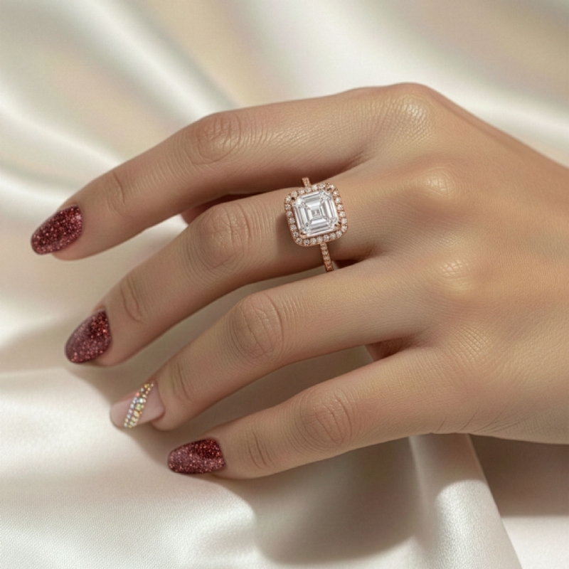  diamond Ring 14k Rose Gold