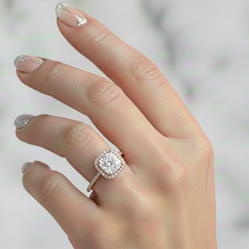  diamond Ring 14k Rose Gold