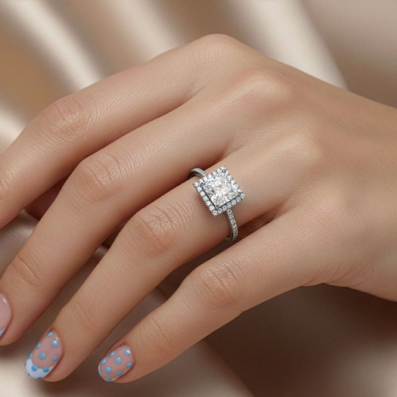  diamond Ring 14k Gold White