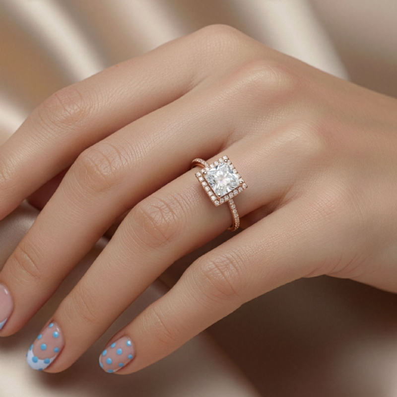  diamond Ring 14k Rose Gold