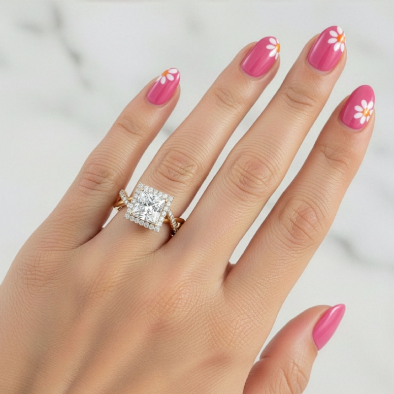  diamond Ring 14k Gold Yellow