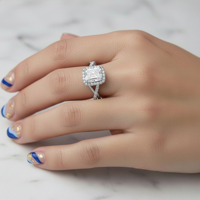  diamond Ring 14k Gold White