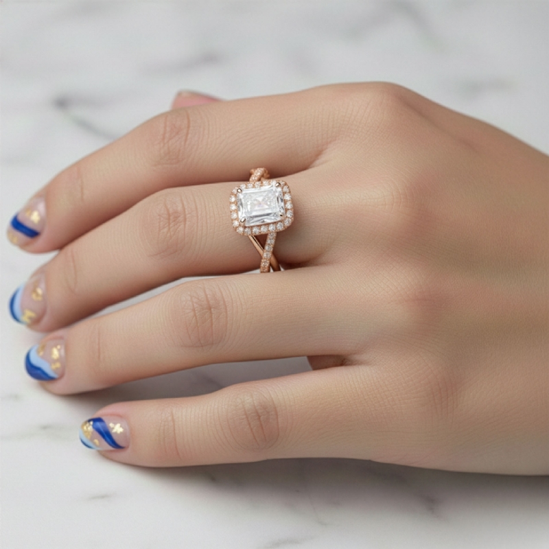  diamond Ring 14k Rose Gold