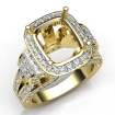Cushion Diamond Setting Antique & Vintage Engagement Semi Mount Ring 18k Yellow Gold 2.65Ct - javda.com 