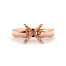 7g Cathedral Solitaire Engagement Ring Setting 14k Rose Gold 5.5mm Semi Mount