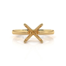 5g Cathedral Solitaire Engagement Ring Setting 18k Gold Yellow 2.5mm Semi Mount