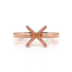 4g Cathedral Solitaire Engagement Ring Setting 14k Rose Gold 2.5mm Semi Mount