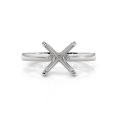 4g Cathedral Solitaire Engagement Ring Setting 14k White Gold 2.5mm Semi Mount