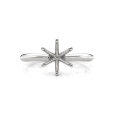 4.2g six prong solitaire Diamond Engagement Ring Setting 14k White Gold 3mm Semi Mount