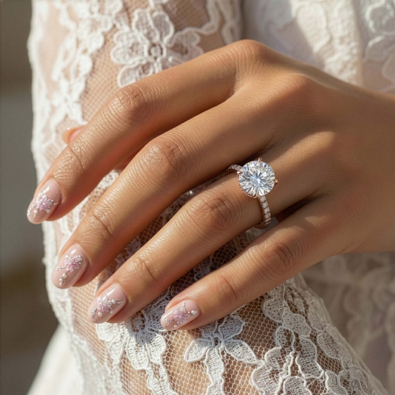  diamond Ring 18k Rose Gold