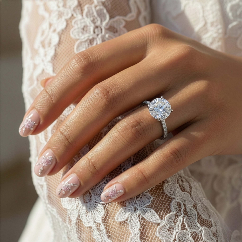  diamond Ring 14k Gold White