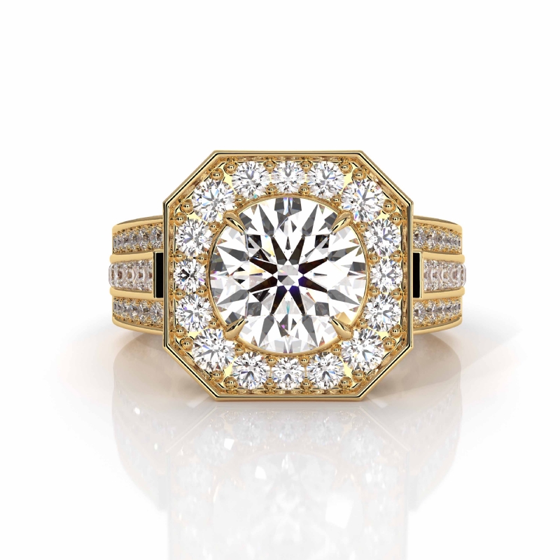  diamond Ring 18k Gold Yellow