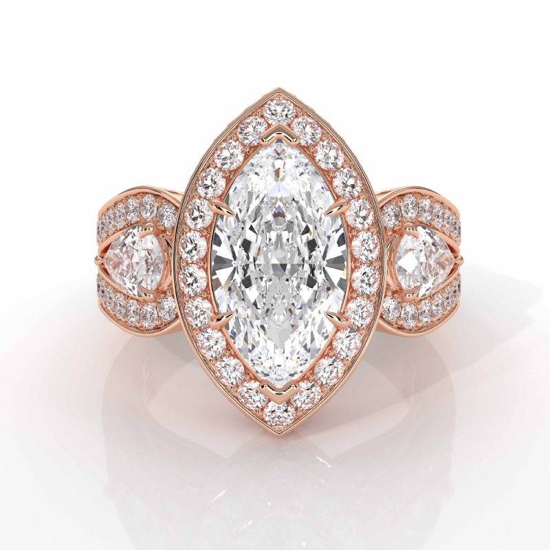  diamond Ring 18k Rose Gold