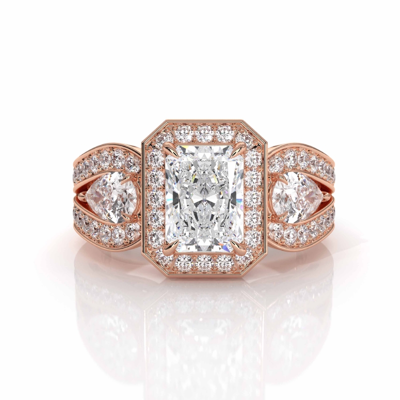  diamond Ring 18k Rose Gold